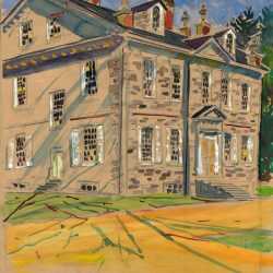 Watercolor By Adam Van Doren: Cliveden Manor (philadelphia, Pa) At Childs Gallery