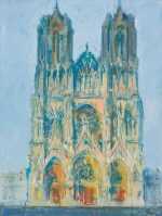 Painting By Adam Van Doren: Reims Cathedral At Childs Gallery