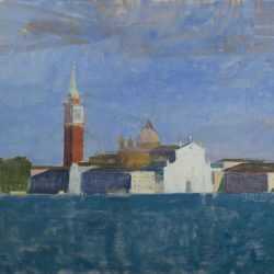 Painting By Adam Van Doren: San Giorgio From San Marco At Childs Gallery