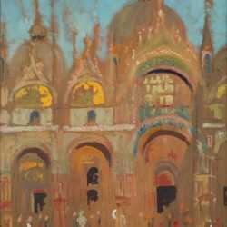 Painting By Adam Van Doren: San Marco Entrance At Childs Gallery