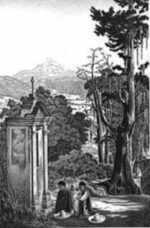 Print by Alan Crane: Amecameca Pilgrims [Mexico], represented by Childs Gallery