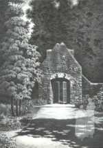 Print by Alan Crane: Haunted Garden, Mexico, represented by Childs Gallery