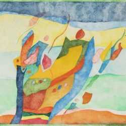 Watercolor by Albert Alcalay: Spring, represented by Childs Gallery