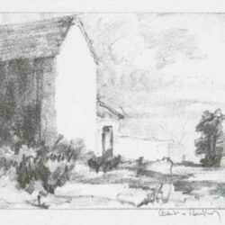 Print by Albert Barker: [Barn], represented by Childs Gallery