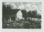 Print by Albert Barker: Barnyard, represented by Childs Gallery