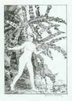 Print by Albert Barker: Young Artemis, represented by Childs Gallery