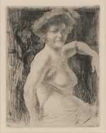 Print By Albert Besnard: Femme Blonde à Sa Toilette At Childs Gallery