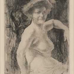 Print By Albert Besnard: Femme Blonde à Sa Toilette At Childs Gallery