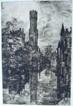 Print by Albert Decaris: Bruges (Bruges I), represented by Childs Gallery