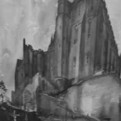Drawing by Albert Decaris: La Merveille - Mont St. Michel, represented by Childs Gallery