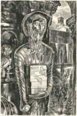 Print by Albert Decaris: Nouveaux Méandres: Cloister Detail - St. Trophime - Arles, represented by Childs Gallery