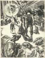 Print by Albert Decaris: Ronsard Series: Evil Omens, represented by Childs Gallery