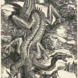 Print by Albert Decaris: Ronsard Series: The Reformist Demon, represented by Childs Gallery