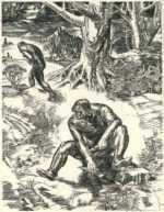 Print by Albert Decaris: Ronsard Series:The Peasants Transformed into Brutes, represented by Childs Gallery