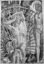 Print by Albert Decaris: St. John the Baptist, or Ixion, represented by Childs Gallery