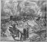 Print by Albert Decaris: Toledo (Puente San Martín en largeur de loin), represented by Childs Gallery