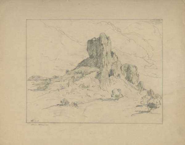 Drawing by Albert Groll: New Mexico, represented by Childs Gallery