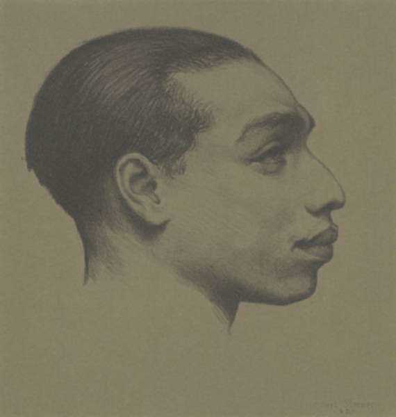 Print by Albert Sterner: [Man's Head], represented by Childs Gallery
