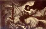 Print by Albert Sterner: The Erl King, represented by Childs Gallery