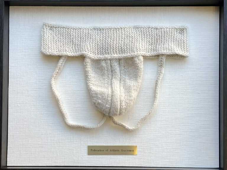 Textile by Alexander Davis: Jock Strap, available at Childs Gallery, Boston