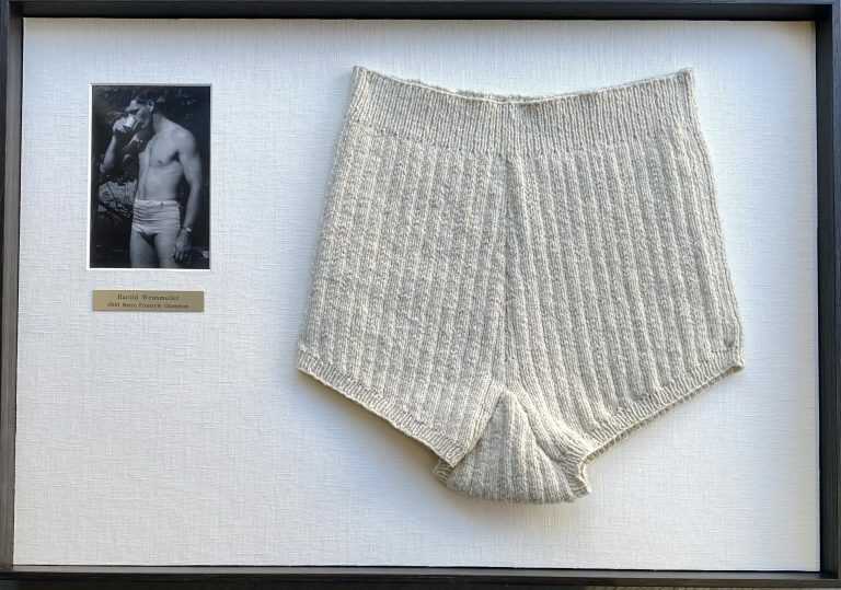 Textile by Alexander Davis: Swim Trunks, available at Childs Gallery, Boston