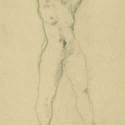 Drawing by Alexander Brook: [Standing Nude], represented by Childs Gallery