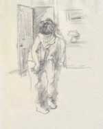Drawing by Alexander Brook: [Woman Leaning Over], represented by Childs Gallery