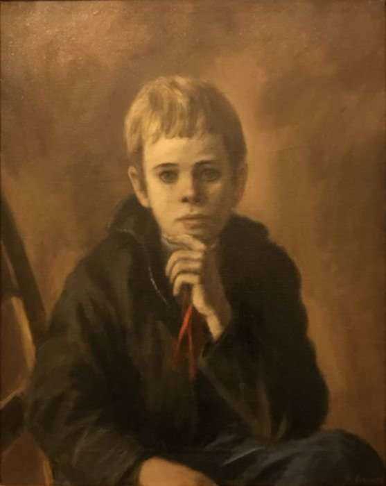 Painting by Alexander Brook: Young Boy, represented by Childs Gallery
