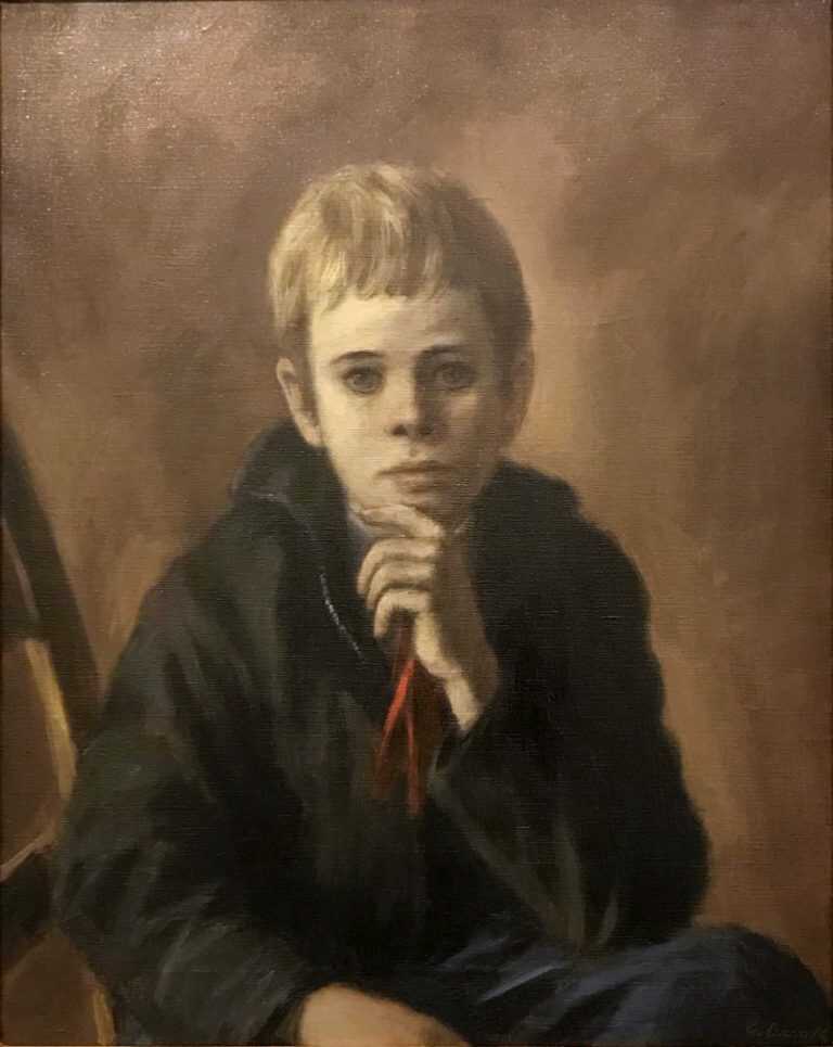 Painting By Alexander Brook: Young Boy At Childs Gallery