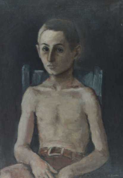 Painting by Alexander Brook: Young Boy in Chair, represented by Childs Gallery