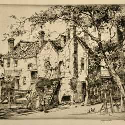 Print by Alfred Hutty: In a Southern City, available at Childs Gallery, Boston