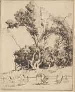 Print By Alfred Hutty: Gossips, Ile De Noirmoutier At Childs Gallery