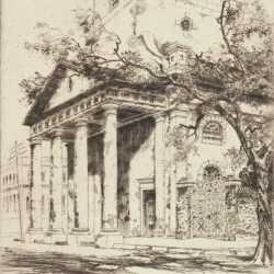 By Alfred Hutty: Old St. Michael's, Charleston At Childs Gallery