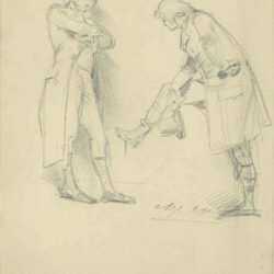 Drawing by Alfred Stevens: [Study for Panorama de l'histoire du siècle - André de Chéni, represented by Childs Gallery