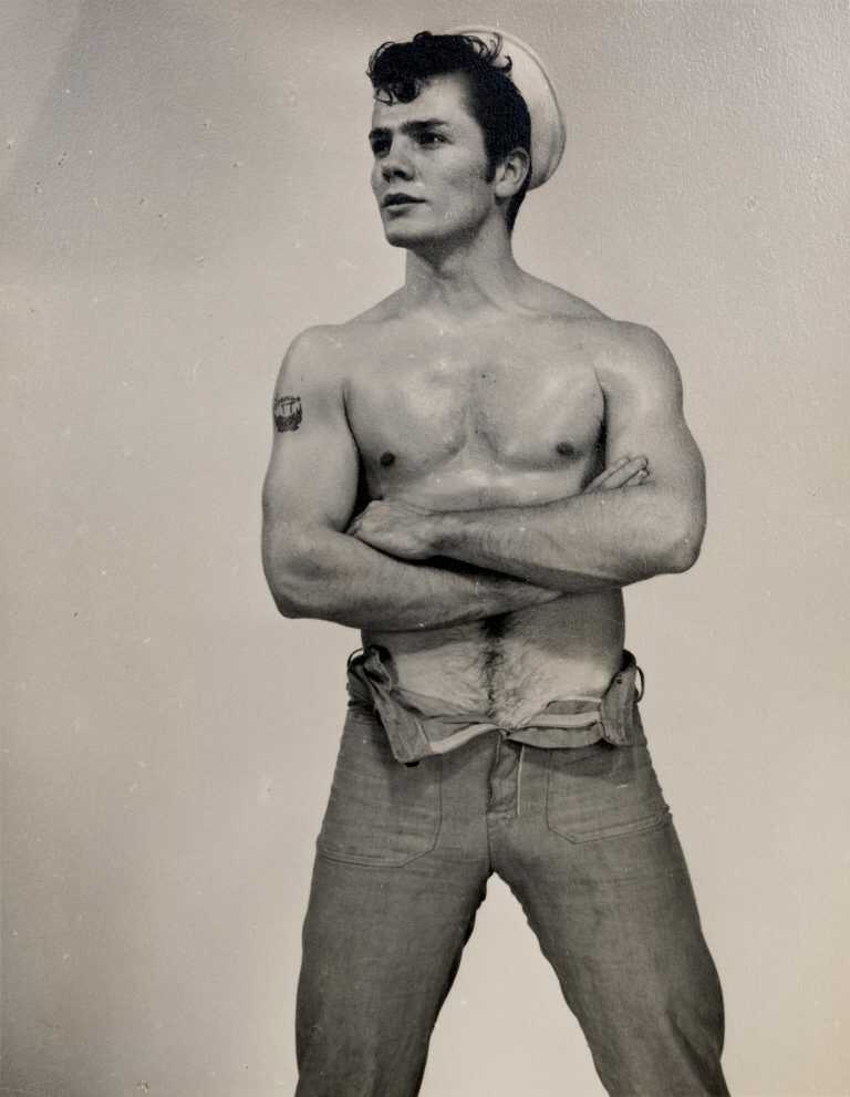Photograph by Alonzo Hanagan (Lon of New York): [Tommy Hume, Tattooed Sailor], available at Childs Gallery, Boston