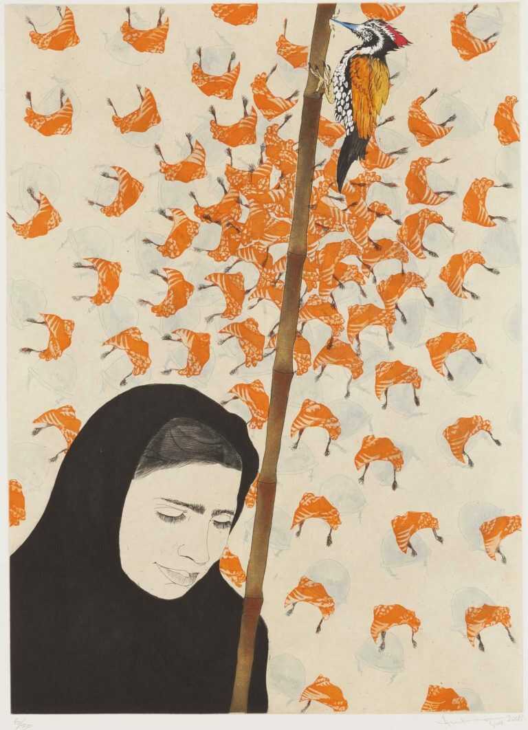 Print By Ambreen Butt: Daughter Of The East, Plate 5 At Childs Gallery