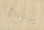 Print by Amedeo After Modigliani: Reclining nude, seen from behind, represented by Childs Gallery