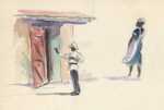 Watercolor by American school (circle of Charles Woodbury): [Figure Studies, Jamaica], represented by Childs Gallery
