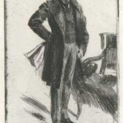 Print by Anders Zorn: Colonel Lamont I, represented by Childs Gallery