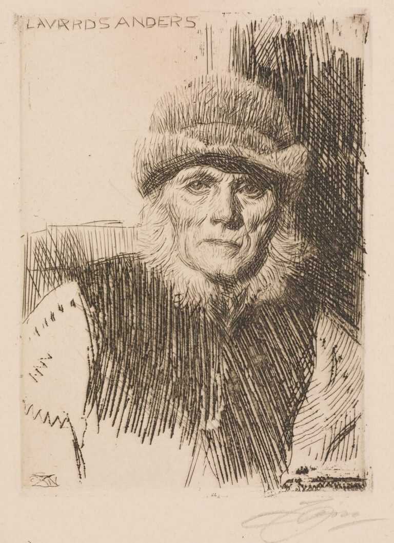 Print By Anders Zorn: Dalecarlian Peasant (lavards Anders) At Childs Gallery
