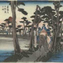 Print by Ando Hiroshige: Yoshiwara, represented by Childs Gallery