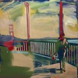 Painting By Andrew Fish: Bride On The Bridge At Childs Gallery