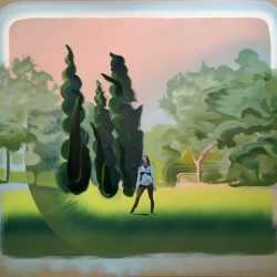 By Andrew Fish: Cypress Trees At Childs Gallery