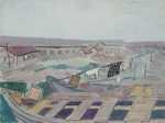 Watercolor by Anita Willets-Burnham: [From Bridge in Yohohama], represented by Childs Gallery