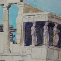 Watercolor by Anita Willets-Burnham: [The Erechtheion, Acropolis, Athens], represented by Childs Gallery