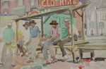 Watercolor by Anita Willets-Burnham: Chicago Ghetto, represented by Childs Gallery