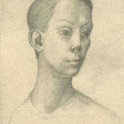 Drawing by Anne Lyman Powers: [Head of a Boy], represented by Childs Gallery