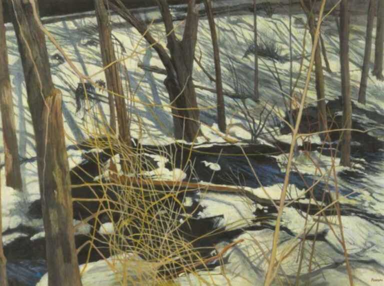 Watercolor by Anne Lyman Powers: A Composition in Light and Dark, represented by Childs Gallery