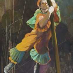 Painting by Anne Lyman Powers: Acrobat, represented by Childs Gallery