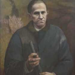 Painting by Anne Lyman Powers: Portrait of Milovan Djilas, represented by Childs Gallery